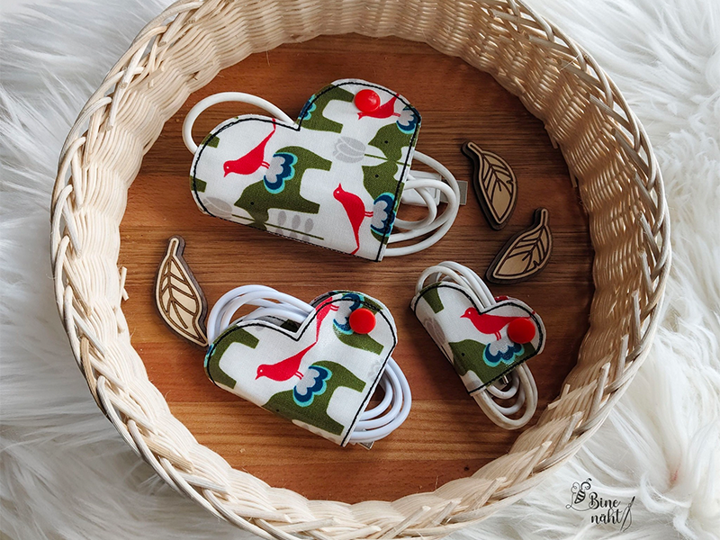 Kabelbinder Herzen - ITH-Stickdatei